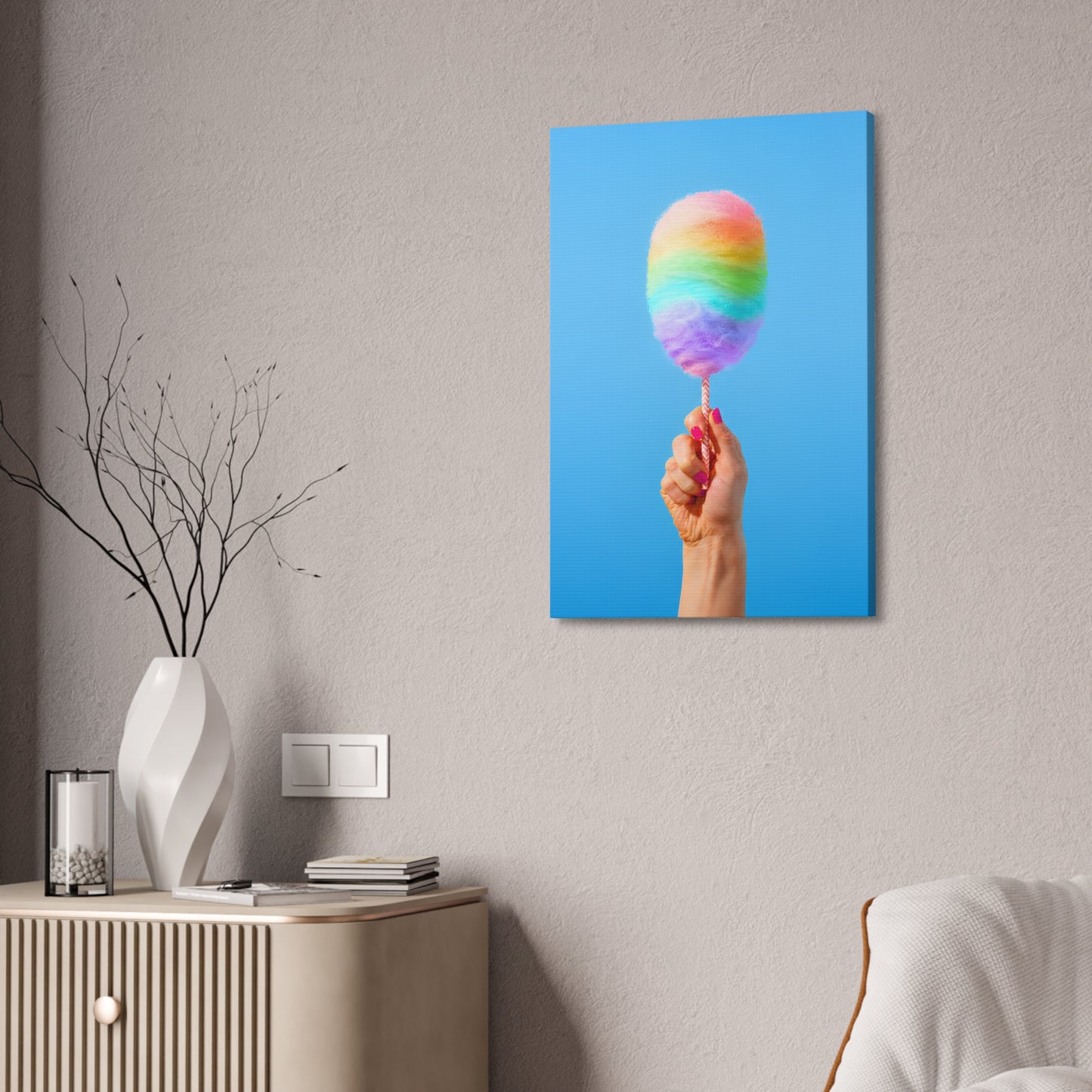 Pride is Sweet | Cotton Candy Stretched Canvas
