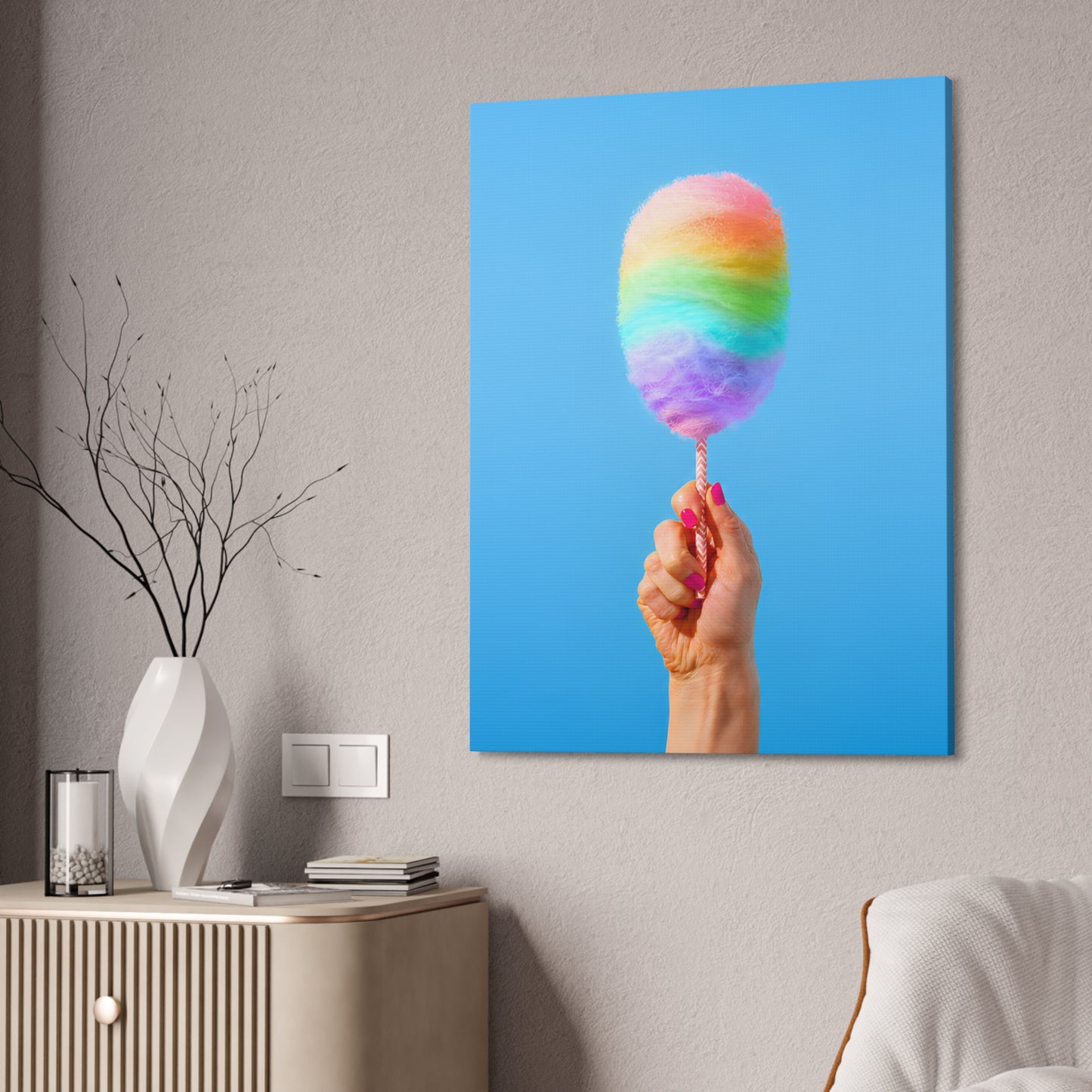 Pride is Sweet | Cotton Candy Stretched Canvas