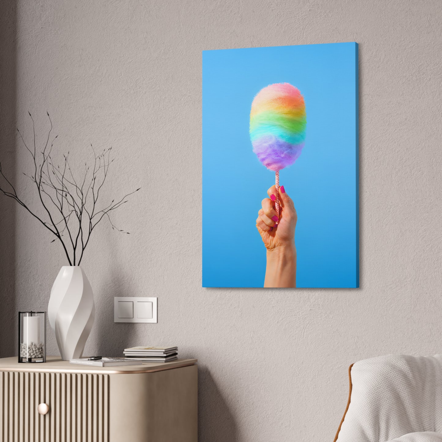 Pride is Sweet | Cotton Candy Stretched Canvas